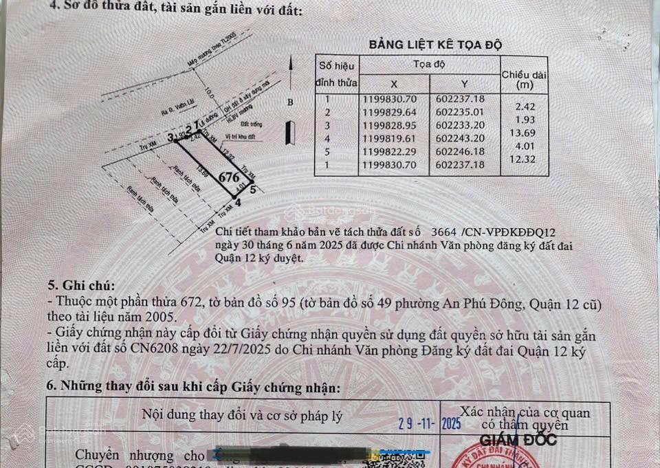 Chính chủ  bán đất 1/ sông vàm thuật