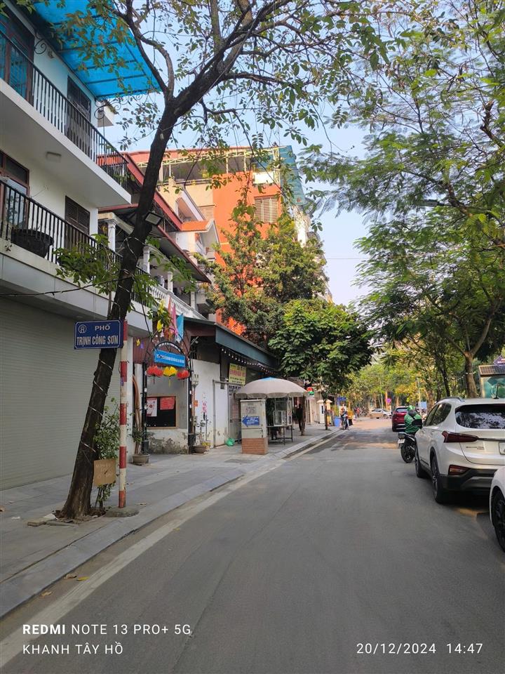 Bán đất đẹp mặt phố trịnh công sơn dt179m2mt9.5mvỉa hèkhách về mua xây 9tầng view hồ tây.zá105đ