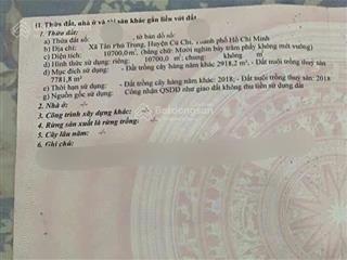 Đất hồ văn tắng, củ chi, 10.800m2, chỉ 62 tỷ, cần bán