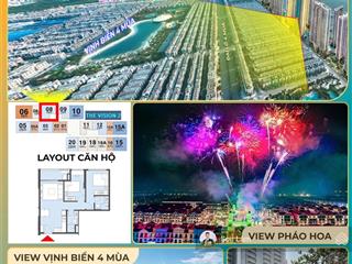 Bán căn 2pn  giá tốt  tòa v2 eralandmark  tầng 8  view bắn pháo hoa  vốn tự có 1.1 tỷ