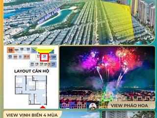 Bán căn 2pn  ký mới cđt  tòa v2 eralandmark  tầng trung  view bắn pháo hoa  vốn tự có 1.1 tỷ