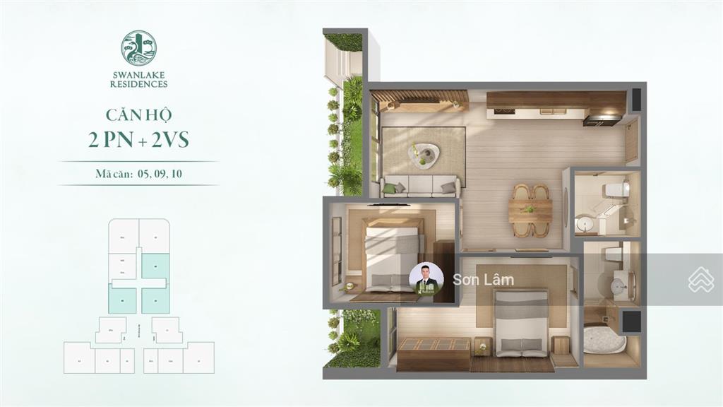 Bán 2pn  đông nam  68m2  tòa r1  tầng 22  view hồ thiên nga