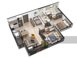 Bán 2 phòng ngủ cộng 75m2  toà sky oasis  sẵn sổ  full đồ