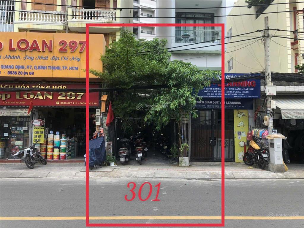 135m2  giá 19.9 tỷ bán nhà mặt tiền 301 lê quang định, bình thạnh. ct xây mới hầm 7 tầng
