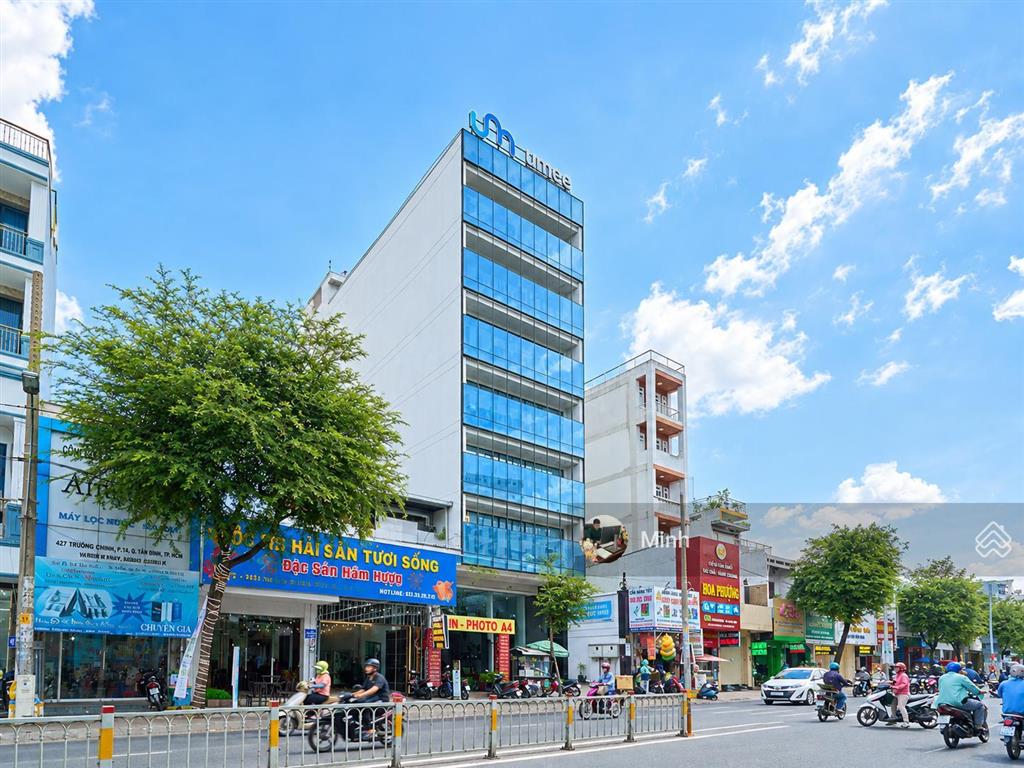 Top 1 tòa nhà trường chinh quận tân bình  tổng 600m2 đất, 3600m2 sàn  thu nhập 700 triệu/tháng