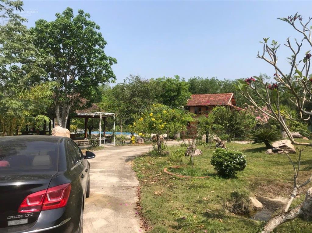 Bán homestay gần 7000m2. đường ôtô. sát kdl núi cậu  sổ hồng hồ bơi  nhà  vườn cây. giá 12 tỷ 5