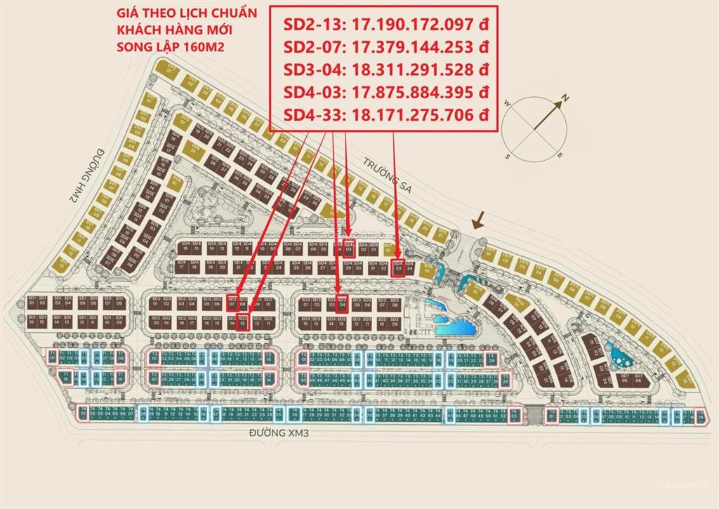 Giỏ hàng 5 căn biệt thự diện tích chuẩn cuối cùng tại the orchard 160m2 song lập. 0909 427 ***