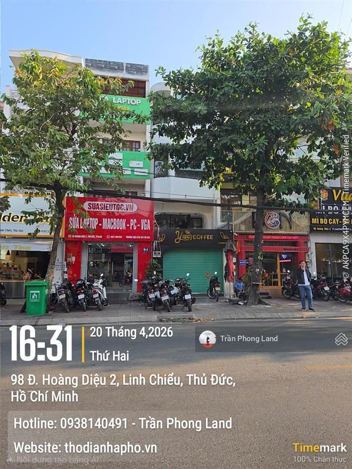 Chính chủ cho thuê nhà mặt tiền 92 hoàng diệu 2, p. linh chiểu, tp. thủ đức, 4.2x20m, 0908 140 ***