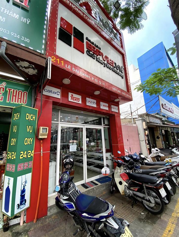 Chính chủ cho thuê nhà 2 mặt tiền 311 lê đại hành, p13, q11, 5.2x30m, trệt lửng 2 lầu, 0908 140 ***