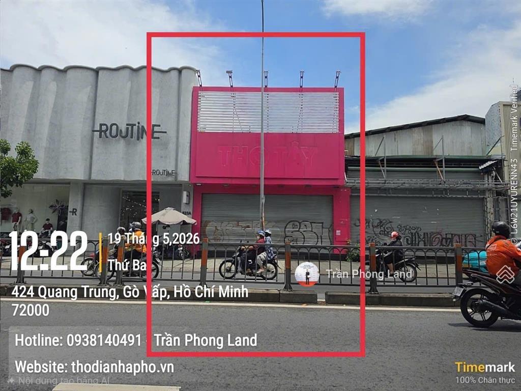 Chính chủ gửi cho thuê nhà mặt tiền 525 quang trung, p10, q. gò vấp, 8x25m, 1 trệt, 0908 140 ***