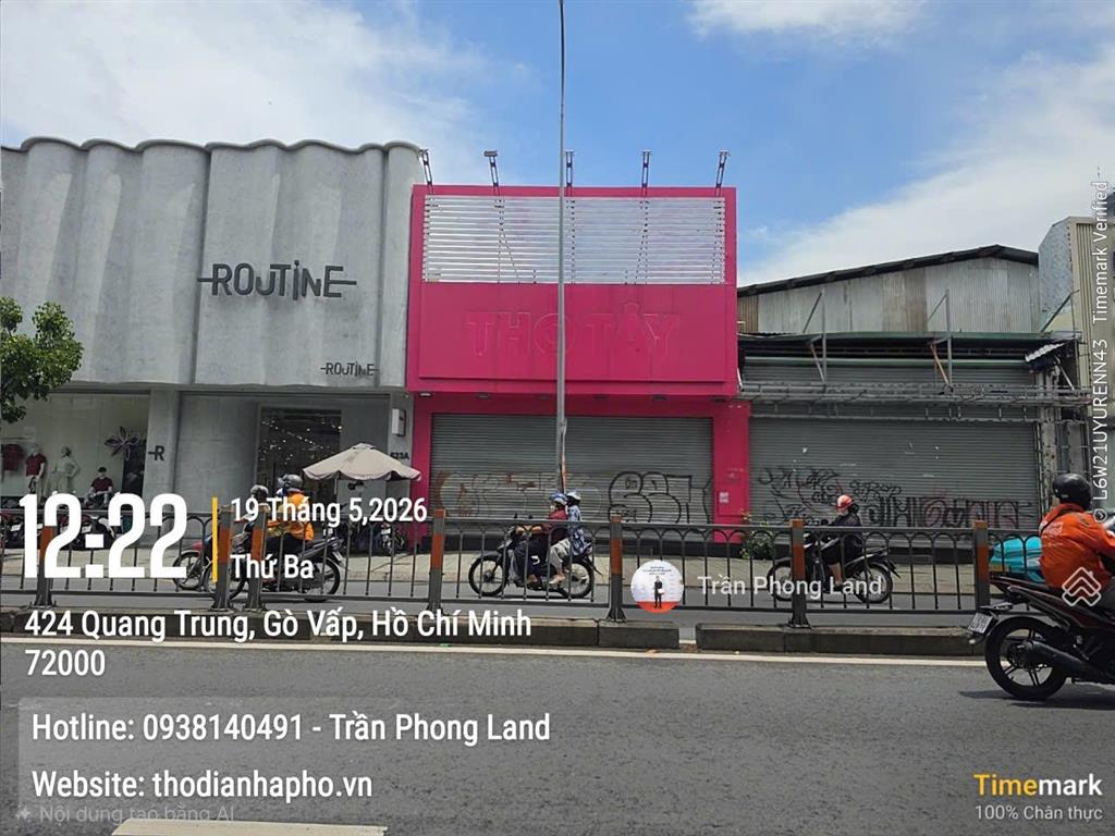 Chính chủ gửi cho thuê nhà mặt tiền 525 quang trung, p10, q. gò vấp, 8x25m, 1 trệt, 0908 140 ***