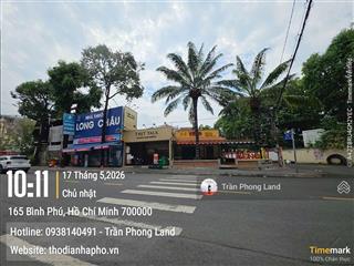 Chính chủ gửi bán nhà góc 2 mặt tiền 14 bình phú  đường số 10, p11, q6, 25x27m, 670m2, 0938 140 ***