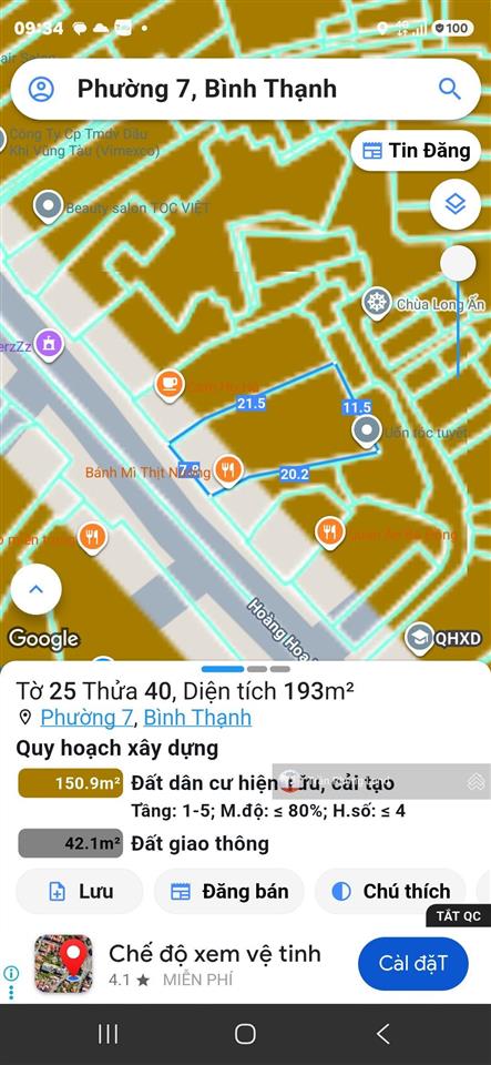 Chính chủ cho thuê nhà mặt tiền 104a hoàng hoa thám, p7, q. bình thạnh, 8(11.5)x18m, 0908 140 ***