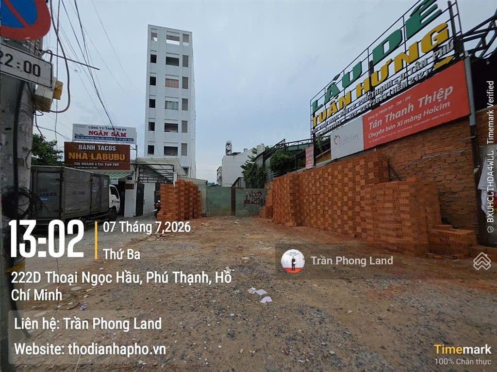 Chính chủ gửi cho thuê đất mặt tiền 220a thoại ngọc hầu, p.phú thạnh, q. tân phú, 7x70m, 0908 140 ***