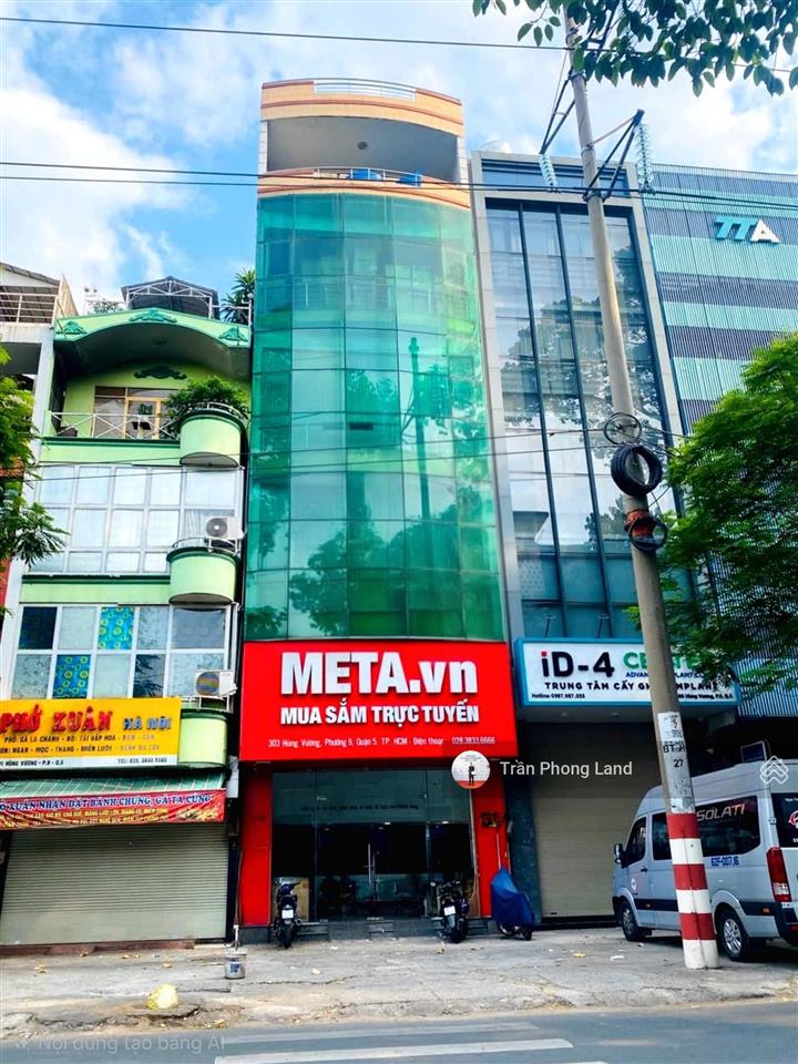 Chính chủ gửi cho thuê nhà mặt tiền 303 hùng vương, p9, q5, 6x15m, trệt 5 lầu, 0908 140 ***