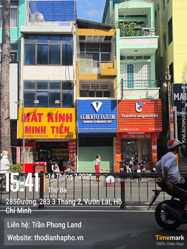 Chính chủ gửi cho thuê nhà mặt tiền 275 ba tháng hai, p10, q10, 3x25m, trệt 2 lầu, 0908 140 ***