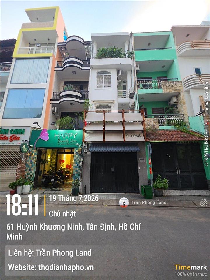 Chính chủ gửi cho thuê nhà mặt tiền 72 huỳnh khương ninh, quận 1, 4x17m, trệt 3 lầu, 0908 140 ***