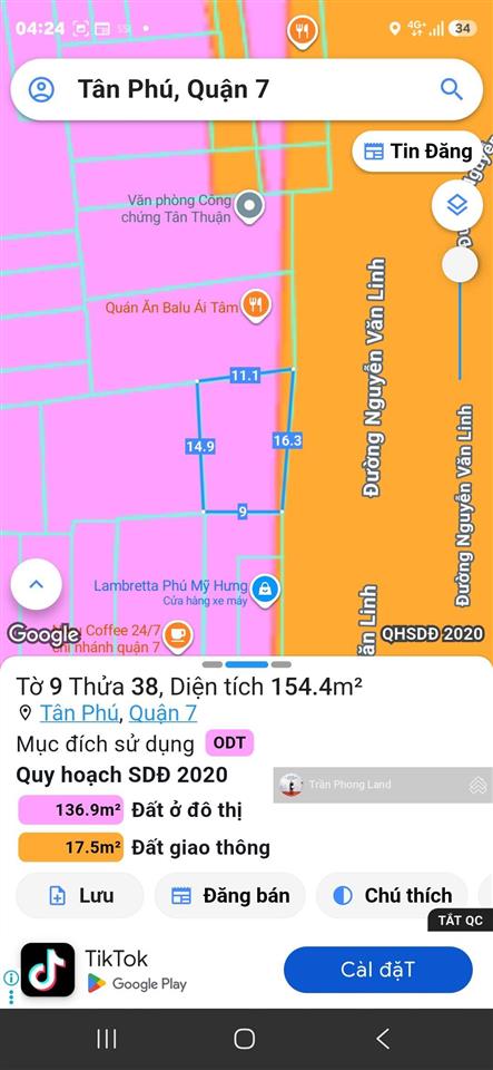 Chính chủ gửi bán nhà mặt tiền 456 nguyễn văn linh, p. tân phú, q7, 16x9m, 136m2, 0938 140 ***