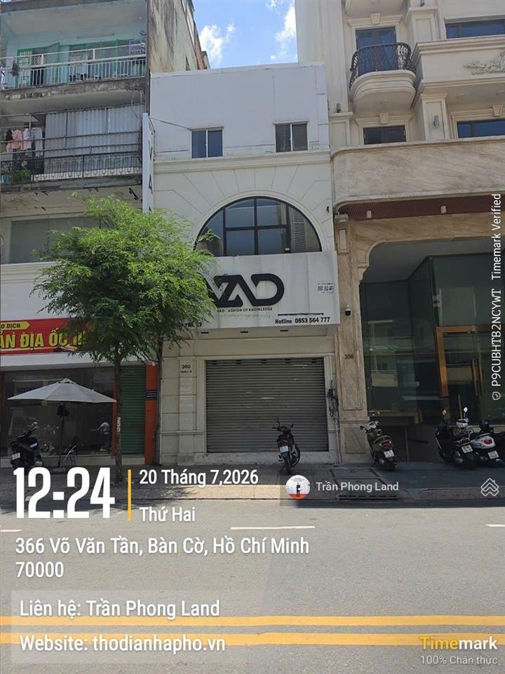 Chính chủ gửi cho thuê nhà mặt tiền 360 võ văn tần, p5, q3, 5.5x18m, trệt 2 lầu, 0908 140 ***