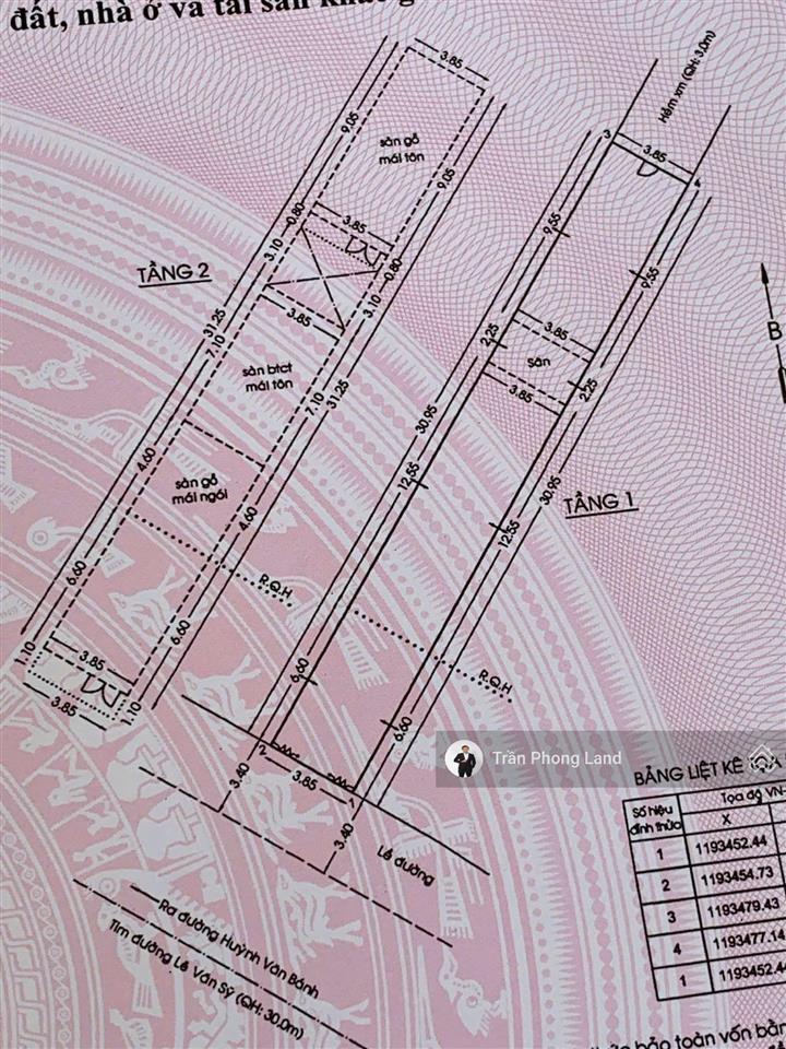 Chính chủ gửi bán nhà mặt tiền 44 lê văn sỹ, p11, q. phú nhuận, 3.85x31m, trệt 1 lầu, 0938 140 ***