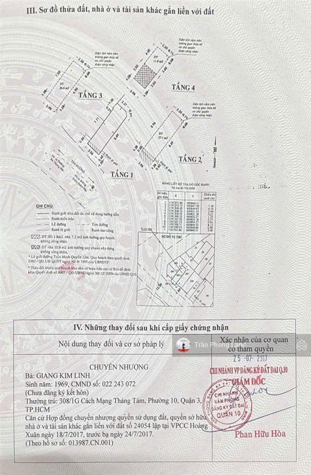 Chính chủ gửi bán nhà mặt tiền 120 trần minh quyền, p11, q10, 3x10m, 4 tầng, giá 13 tỷ, 0938 140 ***