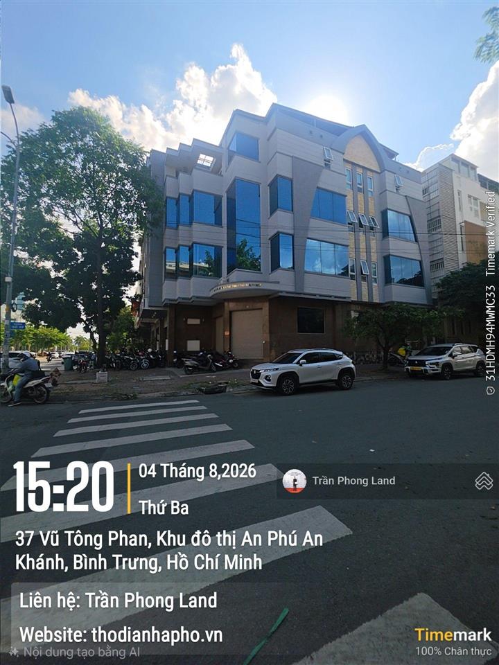 Chính chủ cho thuê nhà góc 2 mặt tiền 44 vũ tông phan, p. an phú, q2, 5x20m, hầm 4 lầu, 0908 140 ***