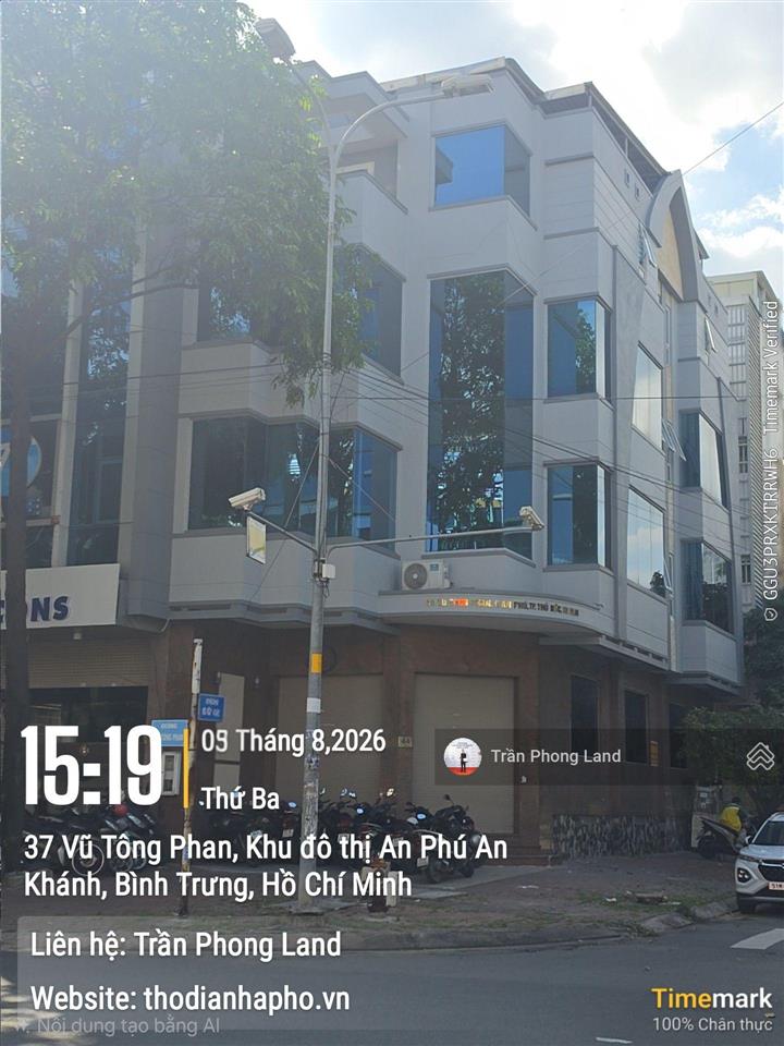 Chính chủ cho thuê nhà góc 2 mặt tiền 44 vũ tông phan, p. an phú, q2, 5x20m, hầm 4 lầu, 0908 140 ***