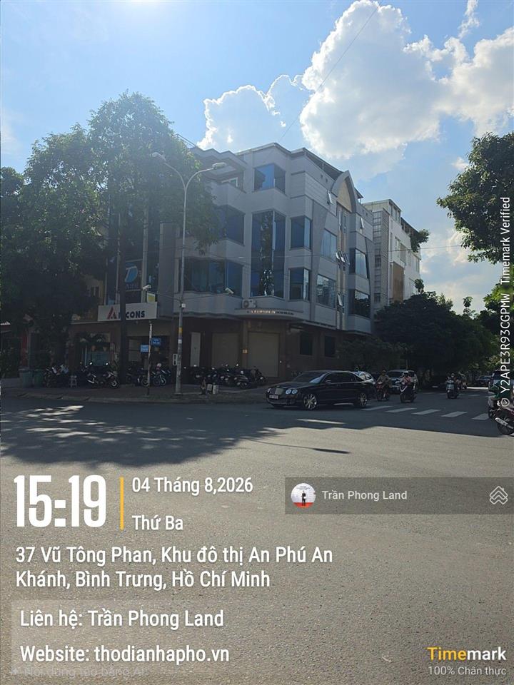 Chính chủ cho thuê nhà góc 2 mặt tiền 44 vũ tông phan, p. an phú, q2, 5x20m, hầm 4 lầu, 0908 140 ***