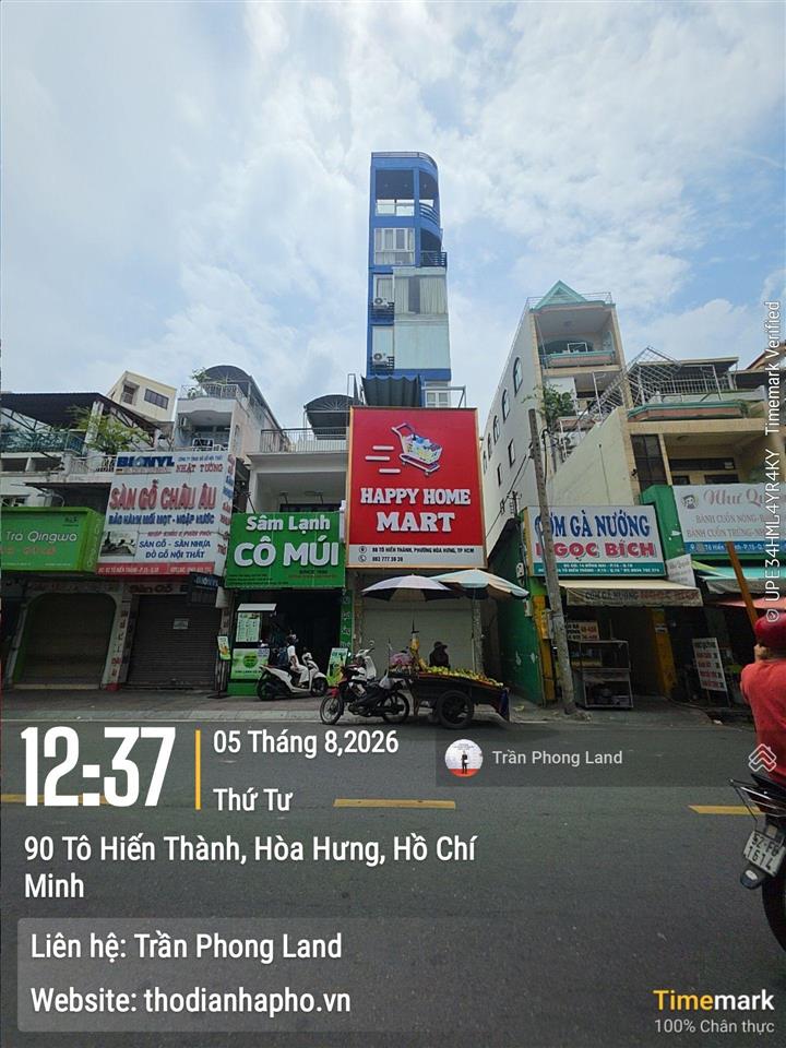 Chính chủ cho thuê nhà mặt tiền 88 tô hiến thành, p15, q10, 4x18m, trệt lửng 5 lầu tm, 0908 140 ***