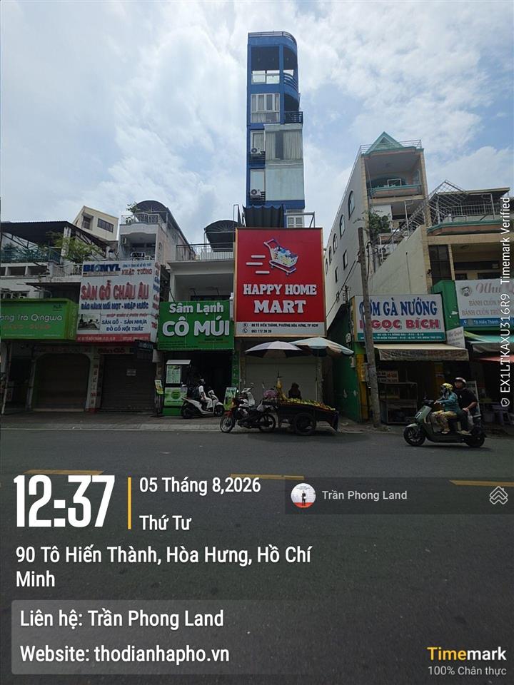 Chính chủ cho thuê nhà mặt tiền 88 tô hiến thành, p15, q10, 4x18m, trệt lửng 5 lầu tm, 0908 140 ***