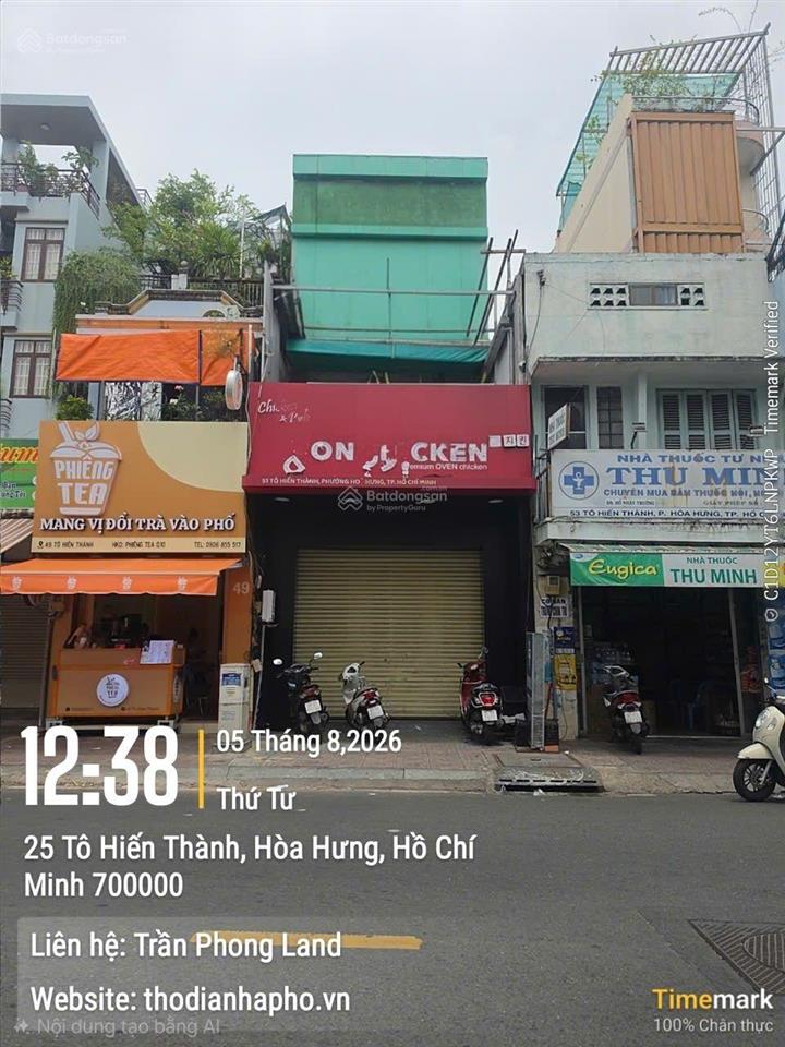 Chính chủ gửi cho thuê nhà mặt tiền 51 tô hiến thành, p13, q10, 4.5x18m, trệt 2 lầu, 0908 140 ***