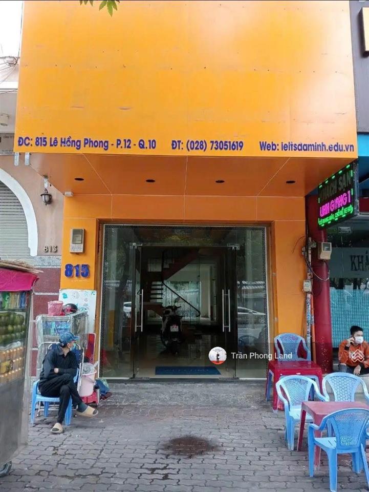 Chính chủ gửi cho thuê nhà mặt tiền 815 lê hồng phong, p12, q10, 4x24m, trệt 2 lầu, 0908 140 ***