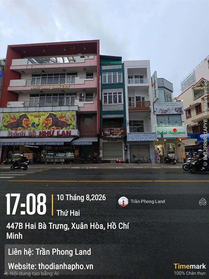 Chính chủ gửi cho thuê nhà mặt tiền 369 hai bà trưng, p. võ thị sáu, q3, 4(4.9)x20m, 0908 140 ***