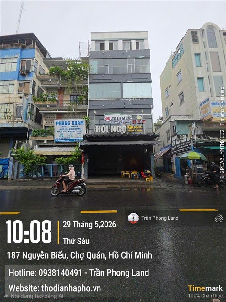 Chính chủ gửi cho thuê nhà góc 2 mặt tiền 175 nguyễn biểu, p2, q5, 7x10m, trệt 4 lầu, 0908 140 ***