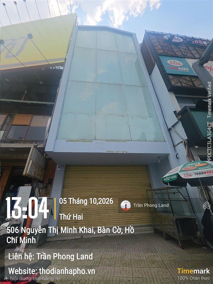 Chính chủ gửi cho thuê nhà mặt tiền 510 nguyễn thị minh khai, p2, q3, 6x13m, trệt 3 lầu, 0908 140 ***