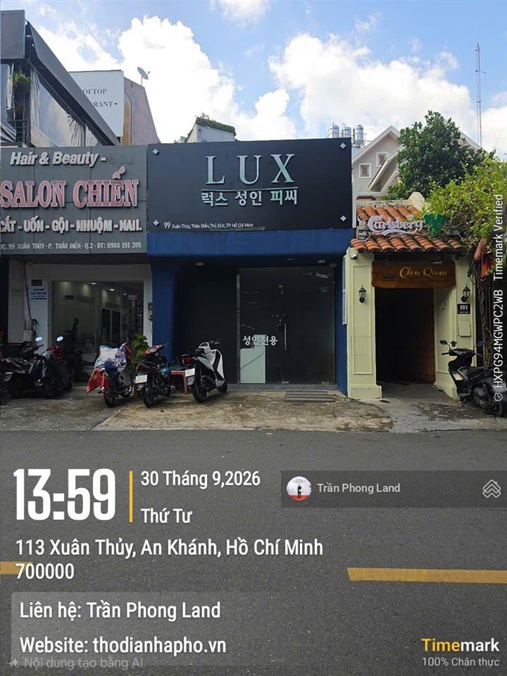 Chính chủ gửi cho thuê nhà mặt tiền 99 xuân thủy, p. thảo điền, q2, 5x13m, trệt + lầu, 0908 140 ***