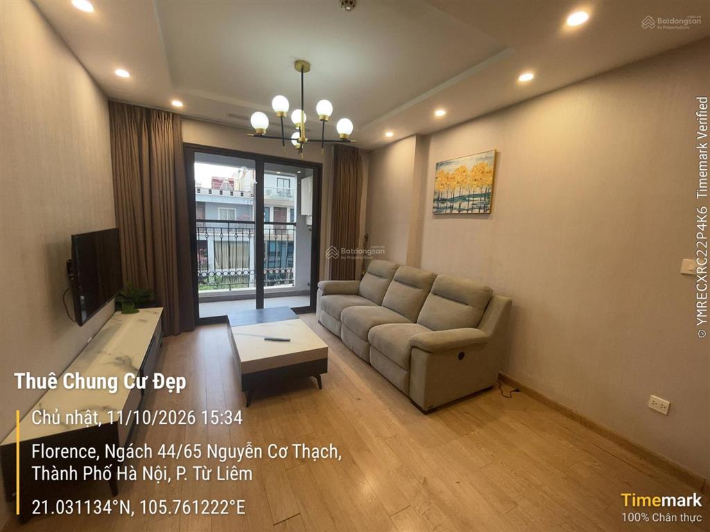 Cho thuê căn hộ 2 phòng ngủ đủ đồ tại florence mỹ đình, vào ngay