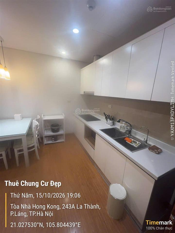 Cho thuê căn hộ 1pn, đủ đồ 14 tr/th tại hong kong tower, vào ở ngay,  0911 400 ***