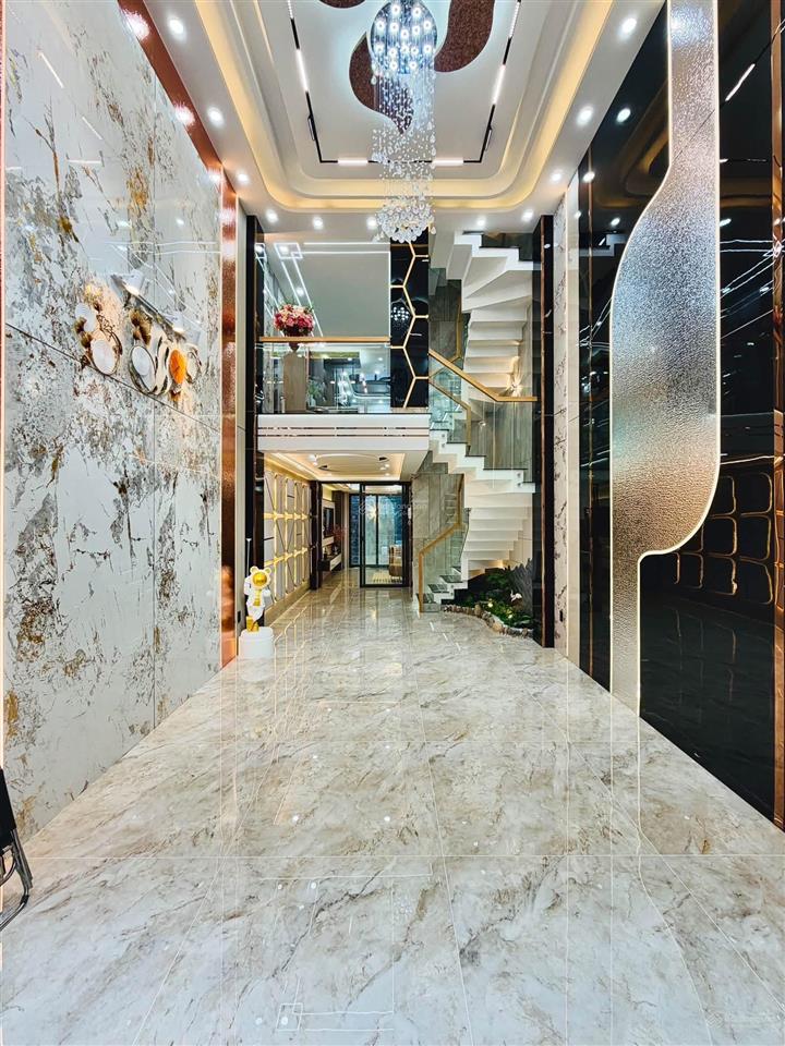 Nhà xây mới đường phạm văn chiêu dt 4x16m trệt lửng 3 lầu có thang máy 4 phòng ngủ hẻm ôtô 8.5 tỷ
