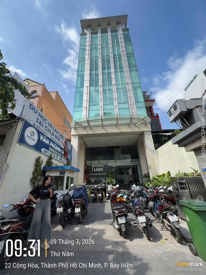 Building văn phòng 123 cộng hòa  trung tâm hành chính mới tân bình  kết cấu 2 hầm + 10 tầng