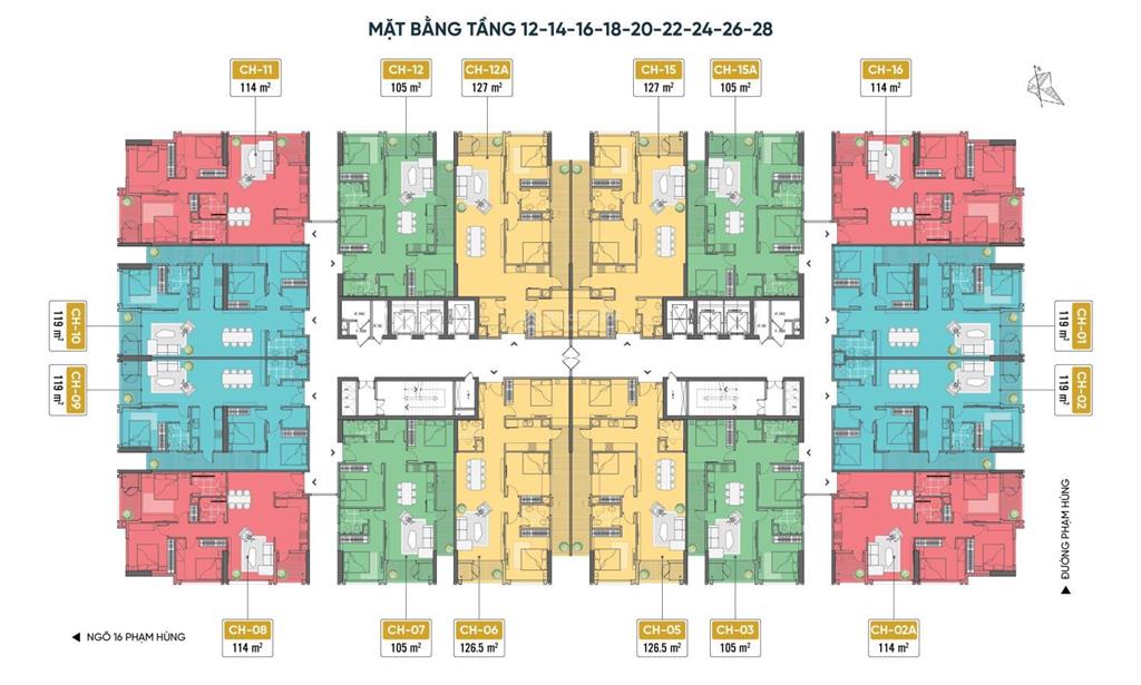 Chính chủ cho thuê căn hộ 3 phòng ngủ tại capital elite 18 phạm hùng từ cơ bản đến full nội thất