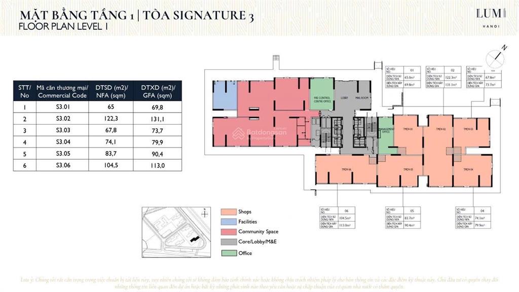 Nổi bật cho thuê shophouse chân đế dự án lumi hà nội, đại lộ thăng long 350m2