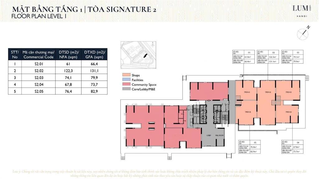 Nổi bật cho thuê shophouse chân đế dự án lumi hà nội, đại lộ thăng long 350m2