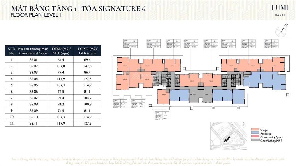 Nổi bật cho thuê shophouse chân đế dự án lumi hà nội, đại lộ thăng long 350m2
