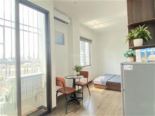 Căn hộ studio cao cấp ban công full đồ mới xây ô tô đỗ mễ trì hạ 4tr7/tháng