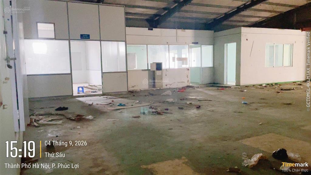 Cho thuê kho xưởng 110nghin/m2 có pccc 1500m2 khu cn đài tư, long biên, hà nội  0989 031 ***