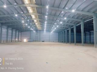 Cho thuê kho xưởng 97.000/m2 ql1a thường tín 2300m2, có pccc tự động pháp lý chuẩn  0989 031 ***