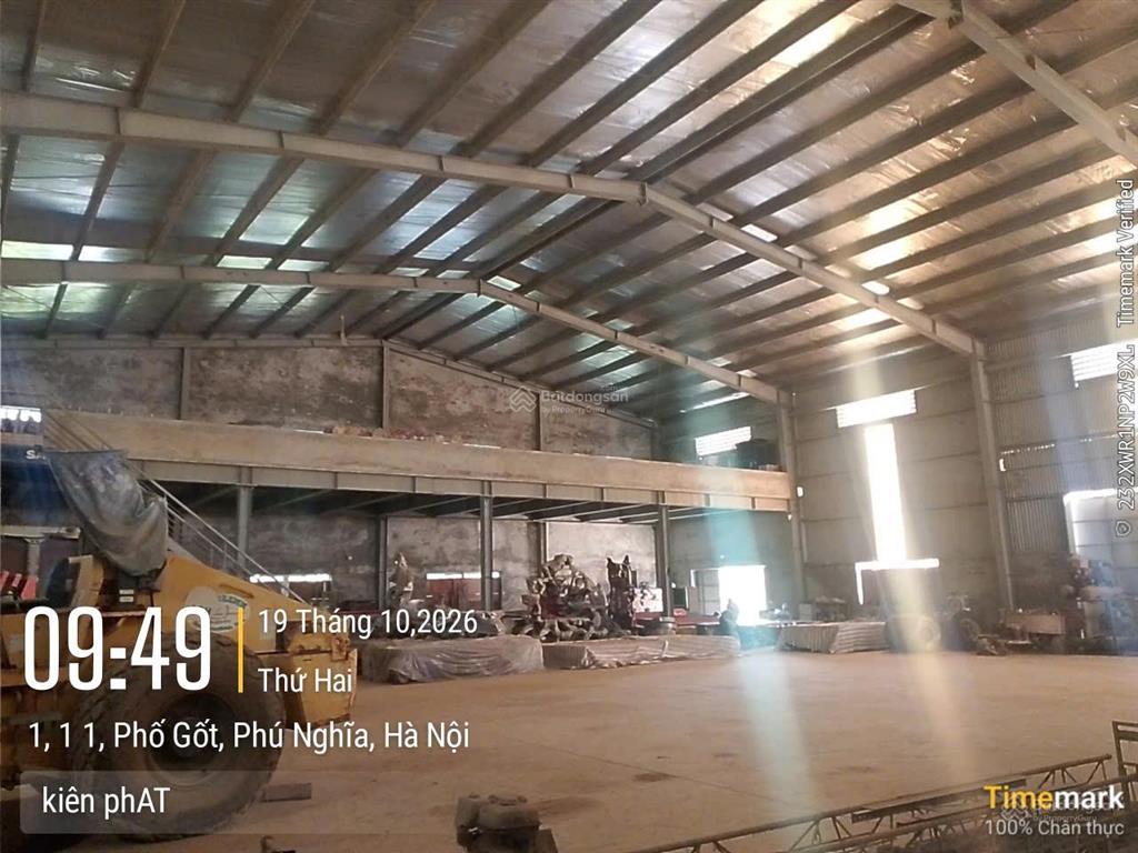 Cho thuê kho xưởng ql6 chương mỹ 1000m2, đường xe cont, xuất vat đầy đủ kho chưa hàng sản xuất