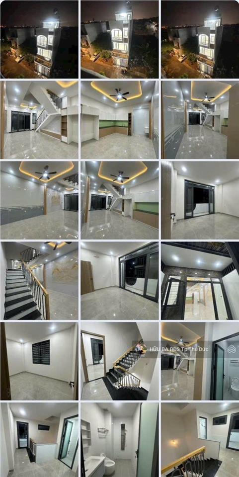 Nhà 3 tầng 4 phòng ngủ, 4 wc, nhà đã hoàn công, nhà ngay chợ long trường