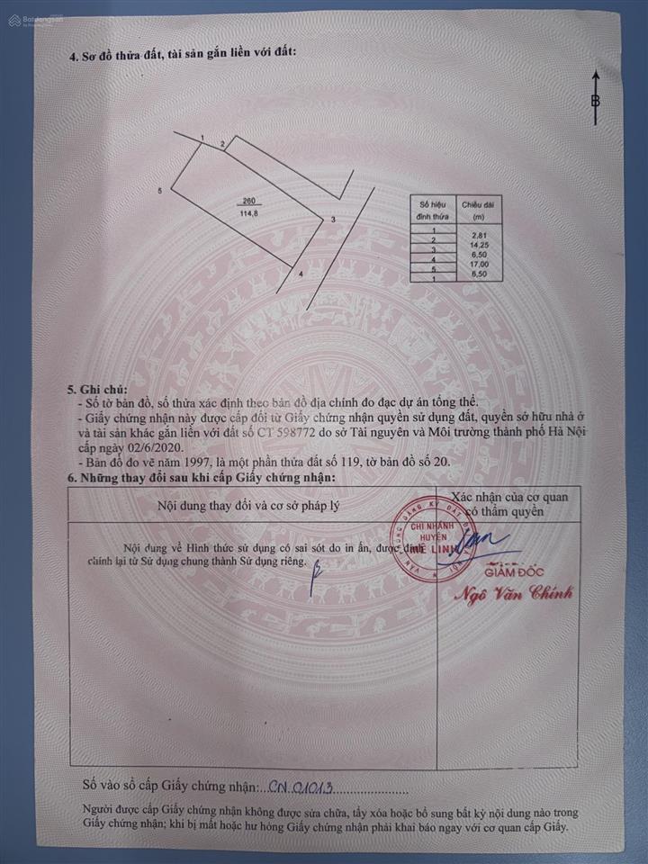 Bán 115m2 full thổ cư đất chính chủ tại yên nhântiền phongmê linh
